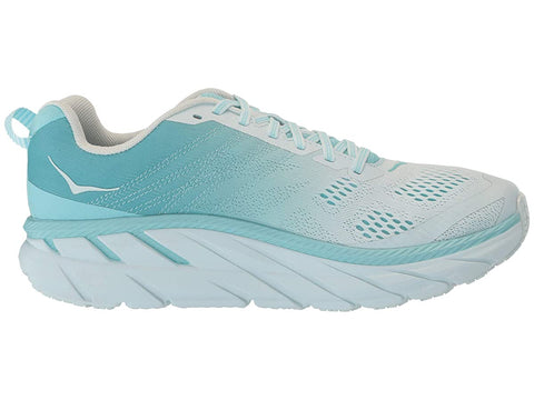 HOKA ONE ONE Women's Clifton 6 Running Shoes, Antigua Sand/Wan Blue, 11 Wide US