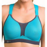 Anita Women's Dynamix Star Maximum Support Sport Bra, Peacock Anthracite, 40B