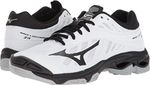 Mizuno Women's Wave Lightning Z4 Volleyball Shoe, Size 6, White-Black (0090)