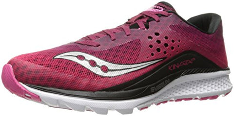 Saucony Women's Kinvara 8 Running Shoe, Berry White, 7.5 Medium US