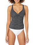 prAna Women's Kayana Tankini/D Cup, Black Stripe, 32D/X-Small