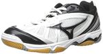 Mizuno Women's Wave Hurricane woms wh-bk, White/Black, 11.5 D US