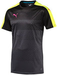 Puma Men's Glory Shortsleeved Shirt (Black/Safety Yellow, X-Large)