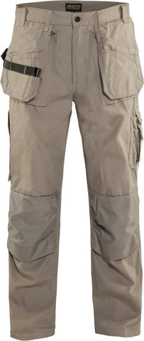 Blaklader Men's Bantam Durable Lightweight Cotton Work Pants, Stone, 38W x 36L