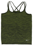 Nike Women's Dri Fit Knit Running Tank Top Army Green L