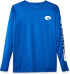 Costa Del Mar Men's Tech Crew Performance Long Sleeve Shirt, Royal Blue, Large