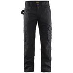 Blaklader Men's Ripstop Durable Lightweight Work Pants with Utility Pockets, Black, 42W x 32L