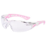 Bolle Safety Safety Glasses,Clear 40254 color: Pink & White / style: Clear