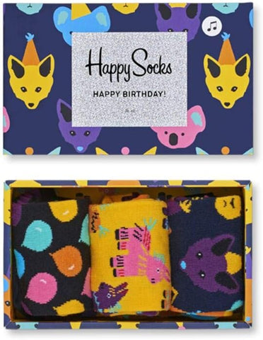 Happy Socks Party Animal Birthday Gift Box Assorted 10-13