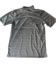 Badger - Mens Stripe Polo ( size M ) Gray / Steel