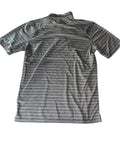 Badger - Mens Stripe Polo ( size M ) Gray / Steel