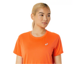 ASICS Women's Reflective Tee, Orange Peel, Small