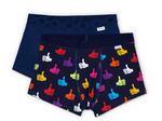 Happy Socks 2-Pack Thumbs Up Boxer Briefs Dark Blue L