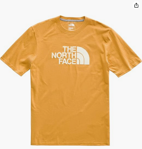 The North Face Men's Short Sleeve Half Dome Tee, TNF Black/Citrine Yellow, 2XL