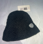 Saucony Womens Black Knit Bucket Beanie Hat NWT 90184, One Size