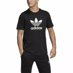 adidas Originals unisex-youth Trefoil Tee Black/White Medium