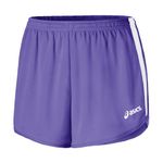 ASICS Womens Medley 1/2 Split Short, Color:Purple/White, S