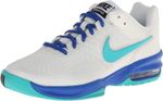 NIKE Air Max Cage Ladies Tennis Shoe, White/Blue, US10.5