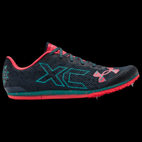 Under Armour Mens Brigade XC Low Track & Field Shoes Wire/Teal Rush/Beta Red Size 10.5