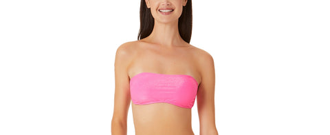 California Waves Juniors' Metallic Shine Bandeau Bikini Top, Created for Macy's Women's Swimsuit