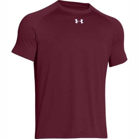 Under Armour Men's Locker T-Shirt (as1, Alpha, l, Regular, Regular, Standard, Maroon/Gray, Large)