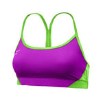 Mizuno Women's Hybrid Bra Top, Purple/Green, X-Small