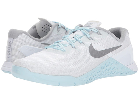 Nike Womens Metcon 3 Training Shoes (White/Reflect Silver, 10.5)