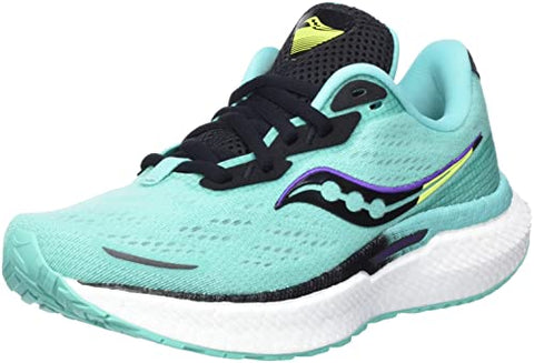 Saucony Women's Ride 14 Running Shoe, COOL MINT/ACID 6.5