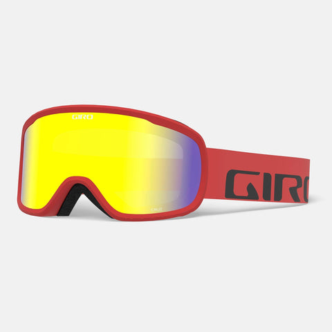 Giro Cruz Adult Snow Goggle - Red Wordmark Strap with Yellow Boost Lens