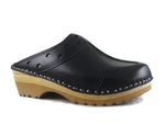 Troentorp Women's B?stad Durer Leather Clog, Black Leather, 39 EU (9 US)