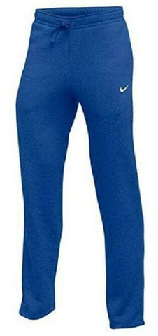 Nike Mens Club Swoosh Fleece Open Hem Sweatpants (Small, Royal)