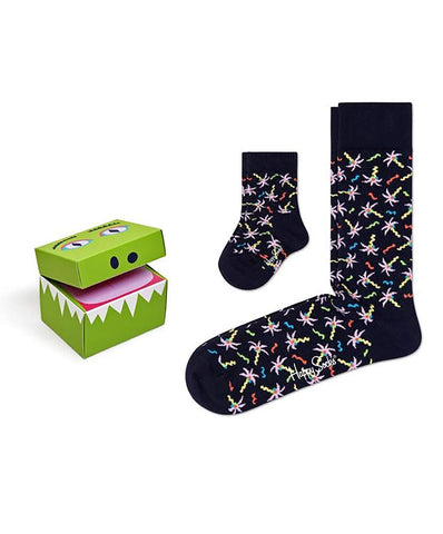 Happy Socks Adult Men S & Kids 2-Pack Mini Me Gift Box Crew Socks SMens Socks