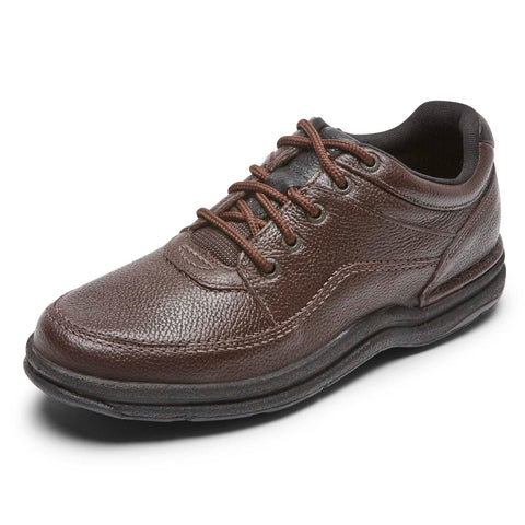 Rockport mens World Tour Classic walking shoes, Brown Tumbled Leather, 9.5 US