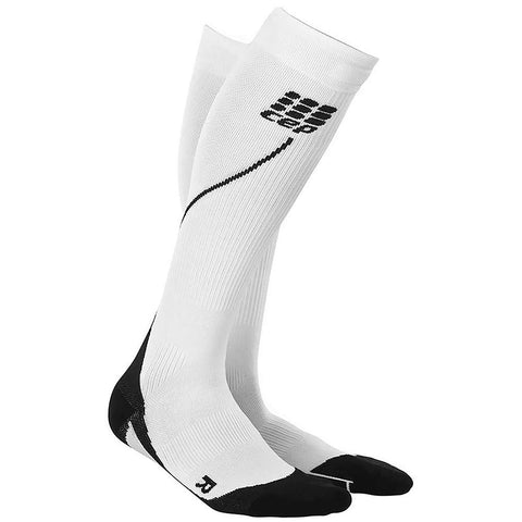 CEP Men's Progressive+ 2.0 Run Socks, Size IV (Calf 15.5-17.5-Inch), White/Black