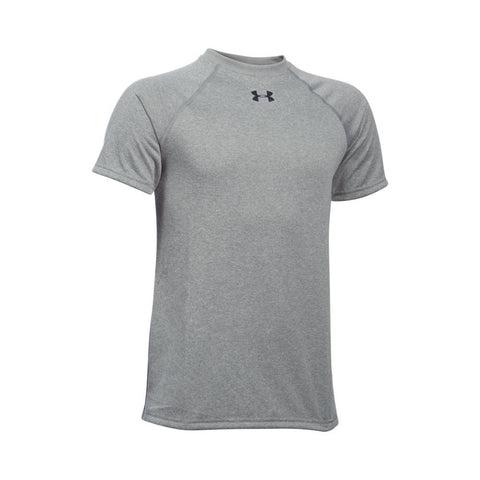 Under Armour Boys' UA Locker Short Sleeve T-Shirt YXS True Gray Heather