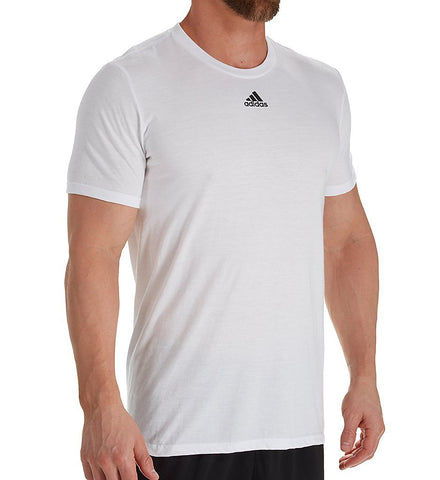 Adidas Men's Go To Performance Short Sleeve Shirt White Medium
