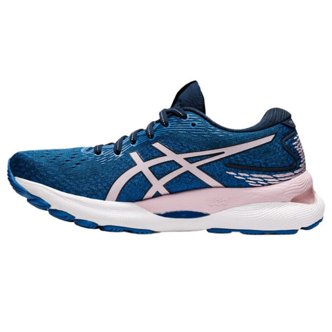 ASICS Women's Gel-Nimbus 24 Running Shoes, 6, French Blue/Barely Rose