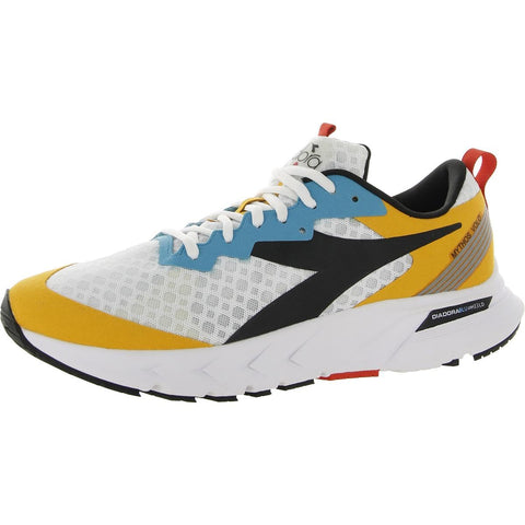 Diadora Mythos Blushield Volo Men's Running Shoes White/Black/Saffron 12.5