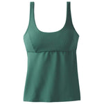 prAna Women's Rimini Tankini, Emerald Green Rib, Small