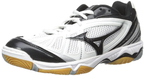 Mizuno Women's Wave Hurricane woms wh-bk, White/Black, 12 D US