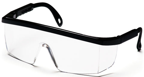 Pyramex Integra Safety Eyewear, Clear Lens With Black Frame
