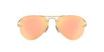 Ray-Ban RB3449 Aviator Sunglasses, Gold/Light Brown Mirror Pink, 59 mm