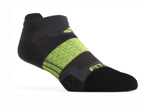 Fitsok NP7 Mid-weight Tab Sock (X-Large, Grey/Lime)