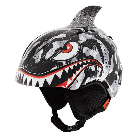 Giro Launch Plus Toddler Ski Helmet - Snowboard Helmet for Boys &amp; Girls - Black/Grey Tiger Shark - XS (48.5-52 cm)