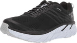 HOKA ONE ONE Women's Clifton 6 Running Shoe, Black/White, 10.5 D(W) US