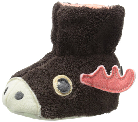 Acorn Easy Critter-Bootie Slipper, Moose, Small Unisex Little_Kid