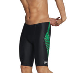 Speedo Men's Standard Swimsuit Jammer Powerflex Printed Team Colors, Coded Green, 22