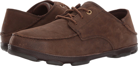 OLUKAI Hamakua Poko - Mens Comfort Casual Shoe Dk Wood/Dk Wood - 8