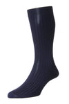Pantherella Men's 1 Pair Rib Cotton Lisle Socks Light Khaki 8.5-10.5 (US)