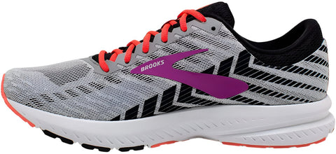 Brooks Womens Launch 6 Running Shoe Grey/Black/Purple B 5.0